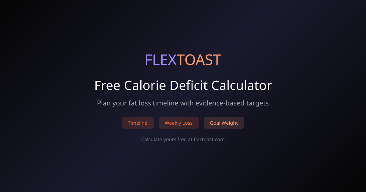 Free Calorie Deficit Calculator | Fat Loss Plan | FlexToast